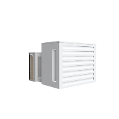 Cache climatisation ventelle en taille 1 blanc | HCI105HBL